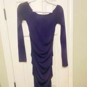 Body Central Purple Long Sleeve Dress